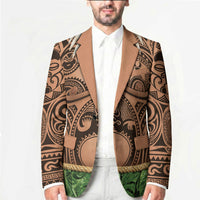 Hawaii Warrior Tattoo Inspired Blazer Tropical Leaf Skirt Costume