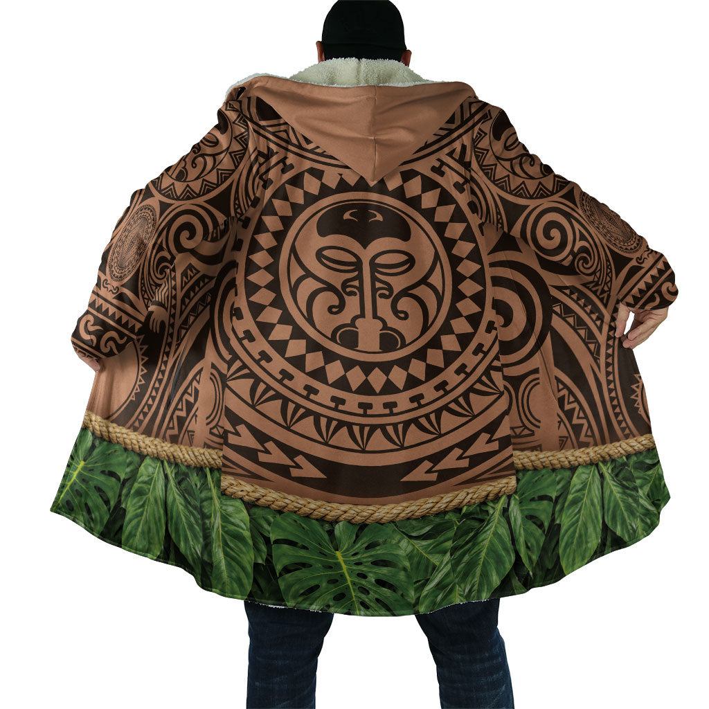 Hawaii Warrior Tattoo Inspired Cloak Tropical Leaf Skirt Costume