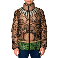 Hawaii Warrior Tattoo Inspired Padded Jacket Tropical Leaf Skirt Costume