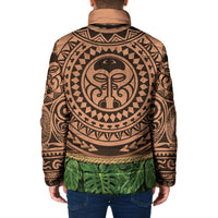Hawaii Warrior Tattoo Inspired Padded Jacket Tropical Leaf Skirt Costume