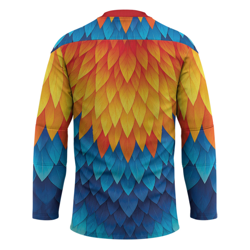 Polynesia Colorful Rooster Costume Hockey Jersey LT05 - Polynesian Pride