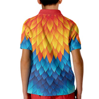 Polynesia Colorful Rooster Costume Kid Polo Shirt