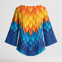 Polynesia Colorful Rooster Costume Kimono Sleeve Blouse LT05 - Polynesian Pride