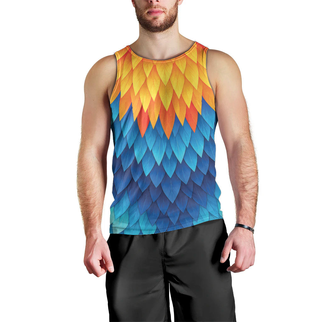 Polynesia Colorful Rooster Costume Men Tank Top LT05 - Polynesian Pride