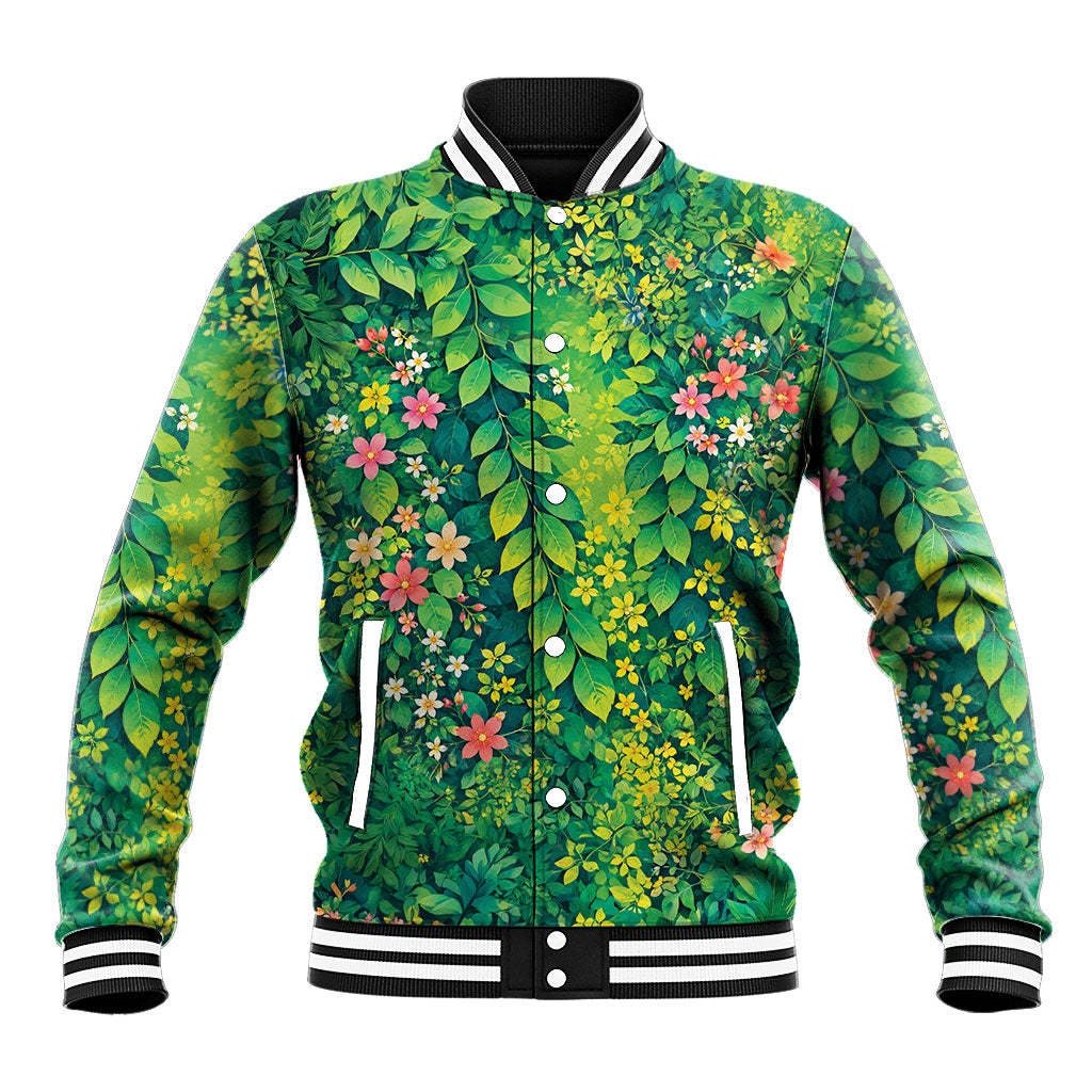 Polynesian Enchanted Mother Nature Costume Baseball Jacket LT05 Unisex Green - Polynesian Pride