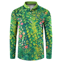 Polynesian Enchanted Mother Nature Costume Button Sweatshirt LT05 Green - Polynesian Pride