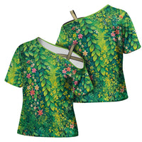 Polynesian Enchanted Mother Nature Costume Cross Shoulder Shirt LT05 - Polynesian Pride