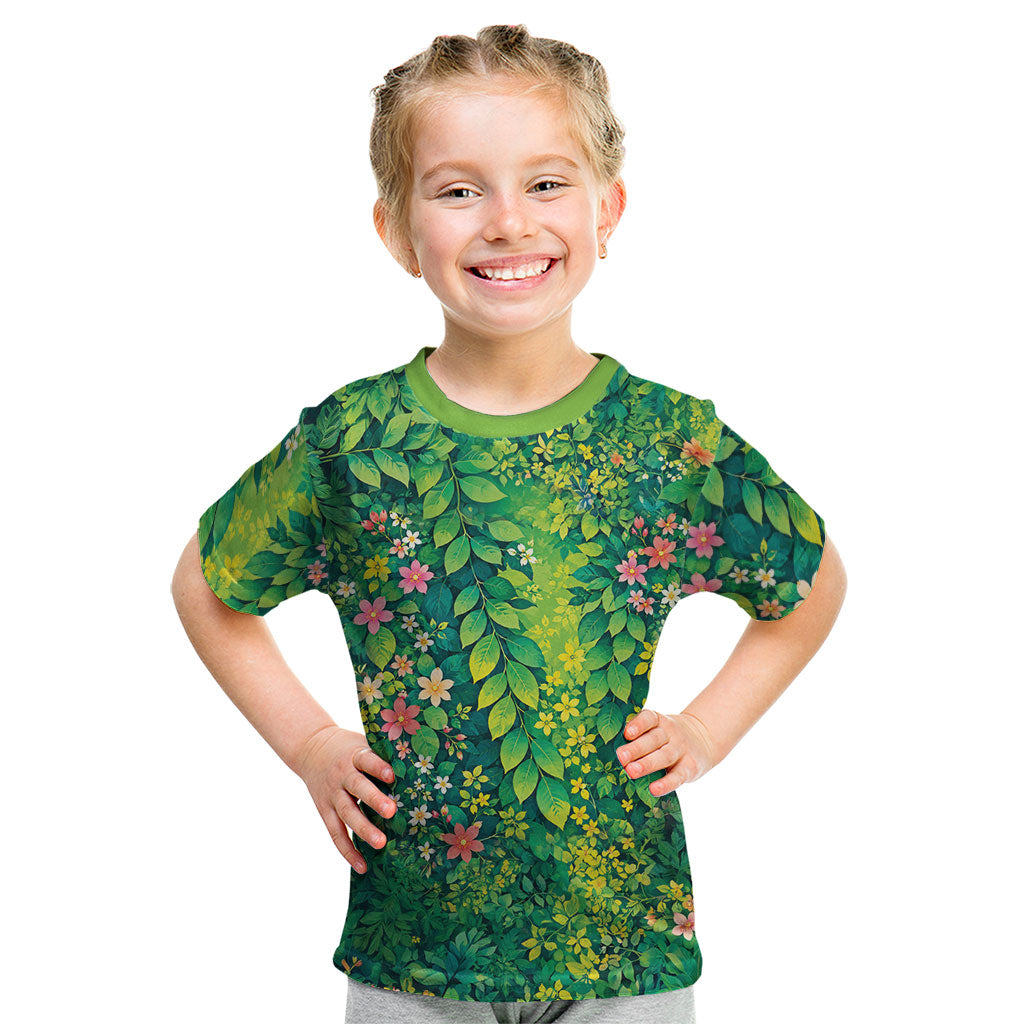Polynesian Enchanted Mother Nature Costume Kid T Shirt LT05 Green - Polynesian Pride