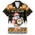 Custom Hawaii James Campbell High School Christmas Family Matching Off Shoulder Long Sleeve Dress and Hawaiian Shirt Tropical Santa Claus LT05 Dad's Shirt - Short Sleeve Black - Polynesian Pride