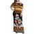 Custom Hawaii James Campbell High School Christmas Family Matching Off Shoulder Maxi Dress and Hawaiian Shirt Tropical Santa Claus LT05 Mom's Dress Black - Polynesian Pride