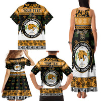 Custom Hawaii James Campbell High School Christmas Family Matching Tank Maxi Dress and Hawaiian Shirt Tropical Santa Claus LT05 - Polynesian Pride