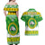 Custom Hawaii Kaimuki High School Christmas Couples Matching Off Shoulder Maxi Dress and Hawaiian Shirt Tropical Santa Claus LT05 - Polynesian Pride