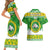 Custom Hawaii Kaimuki High School Christmas Couples Matching Short Sleeve Bodycon Dress and Hawaiian Shirt Tropical Santa Claus LT05 - Polynesian Pride