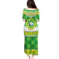 Custom Hawaii Kaimuki High School Christmas Family Matching Puletasi Dress and Hawaiian Shirt Tropical Santa Claus LT05 - Polynesian Pride