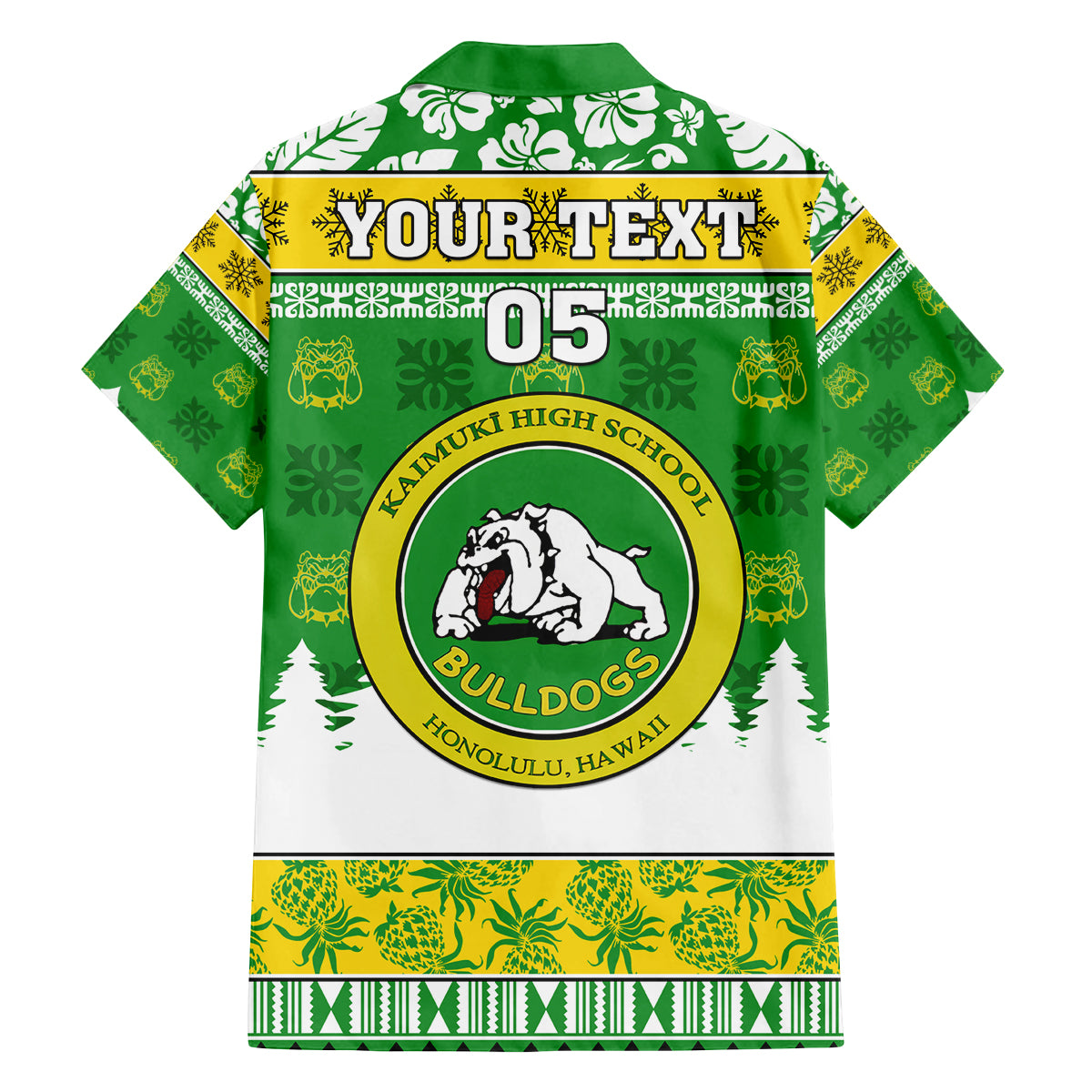 Custom Hawaii Kaimuki High School Christmas Family Matching Summer Maxi Dress and Hawaiian Shirt Tropical Santa Claus LT05 - Polynesian Pride
