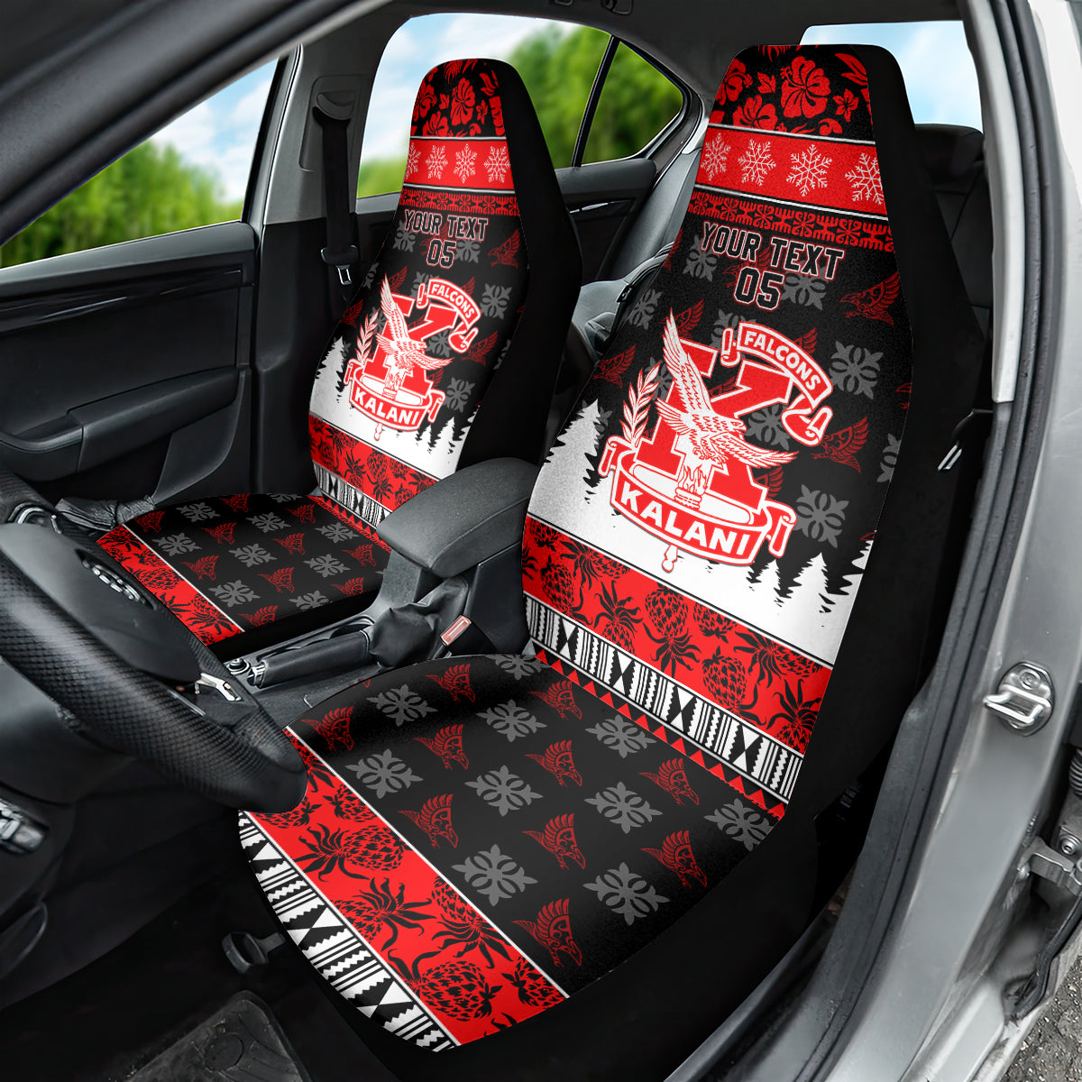 Custom Hawaii Kalani High School Christmas Car Seat Cover Tropical Santa Claus LT05 - Polynesian Pride