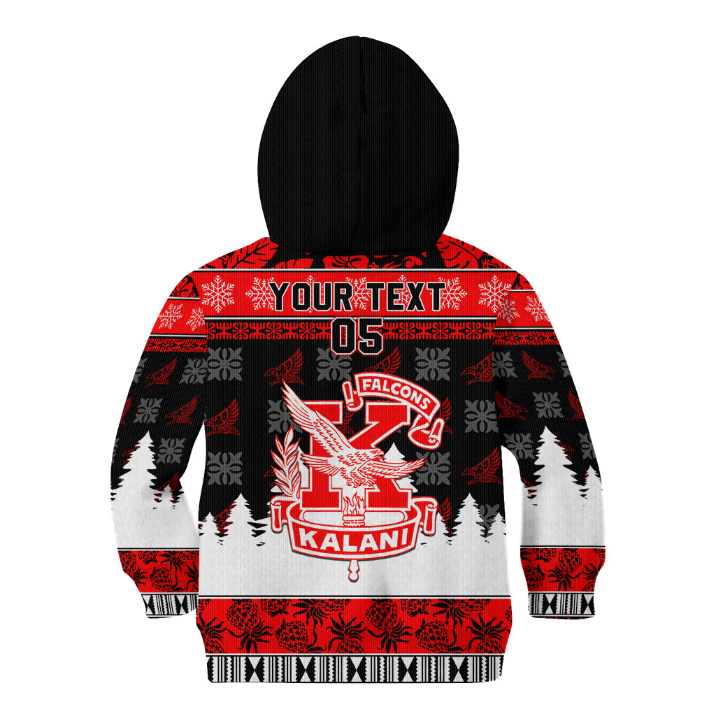 Custom Hawaii Kalani High School Christmas Kid Hoodie Tropical Santa Claus LT05 - Polynesian Pride