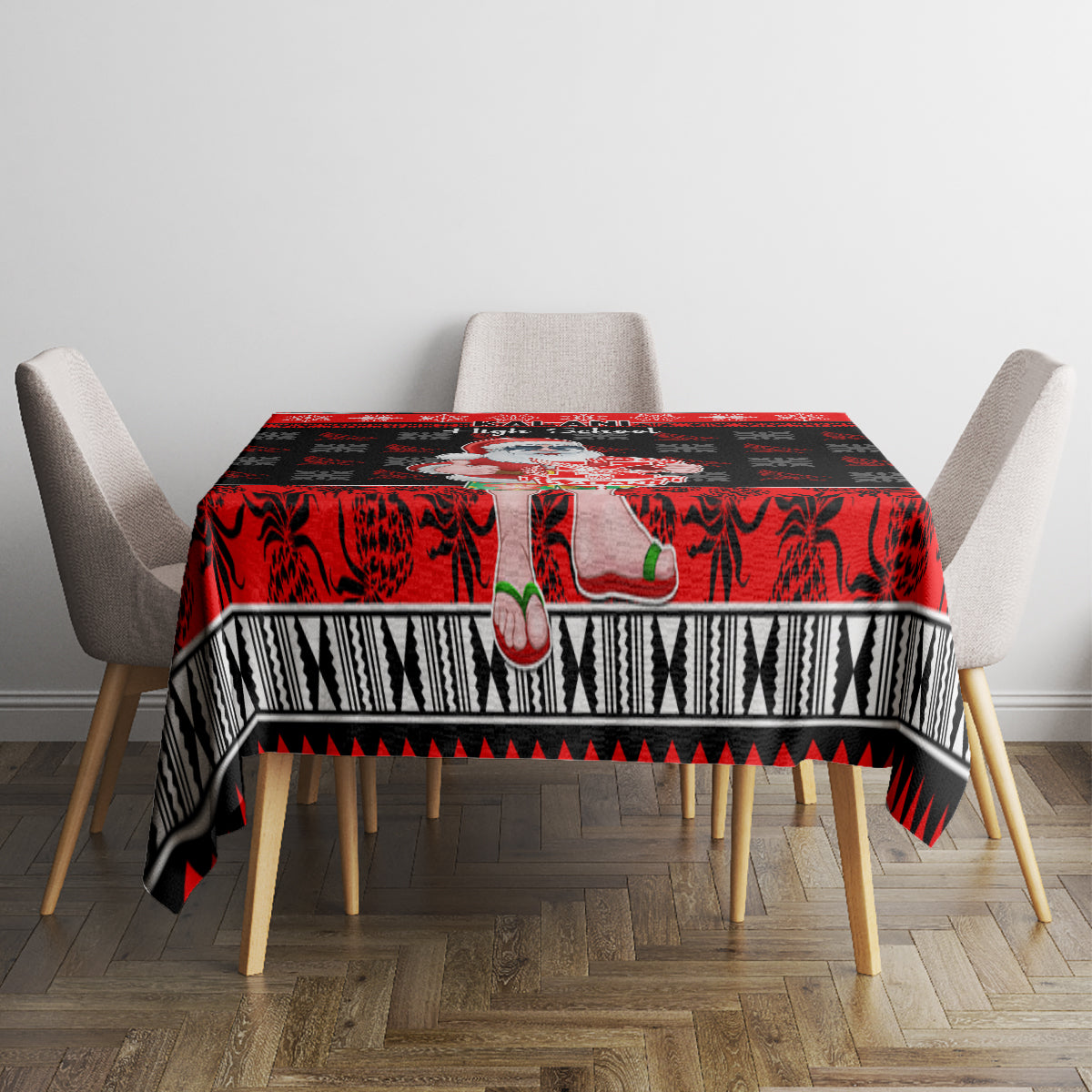 Custom Hawaii Kalani High School Christmas Tablecloth Tropical Santa Claus LT05 - Polynesian Pride