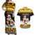 Custom Hawaii Nanakuli High and Intermediate School Christmas Couples Matching Off Shoulder Maxi Dress and Hawaiian Shirt Tropical Santa Claus LT05 Yellow - Polynesian Pride