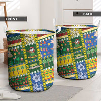 Solomon Islands Christmas Laundry Basket Festive Beach Vibes LT05 - Polynesian Pride