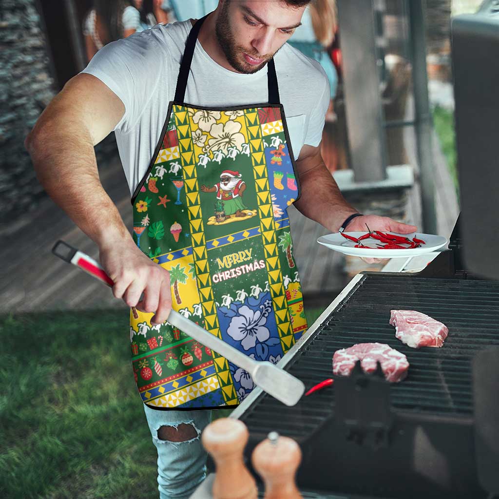 Solomon Islands Christmas Apron Festive Beach Vibes - Polynesian Pride