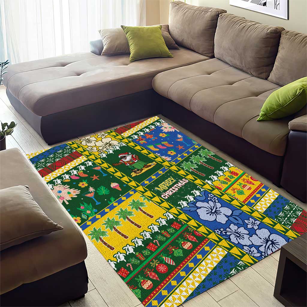 Solomon Islands Christmas Area Rug Festive Beach Vibes - Polynesian Pride