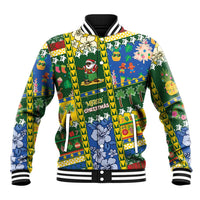Solomon Islands Christmas Baseball Jacket Festive Beach Vibes LT05 Unisex Green - Polynesian Pride