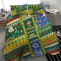 Solomon Islands Christmas Bedding Set Festive Beach Vibes LT05 - Polynesian Pride