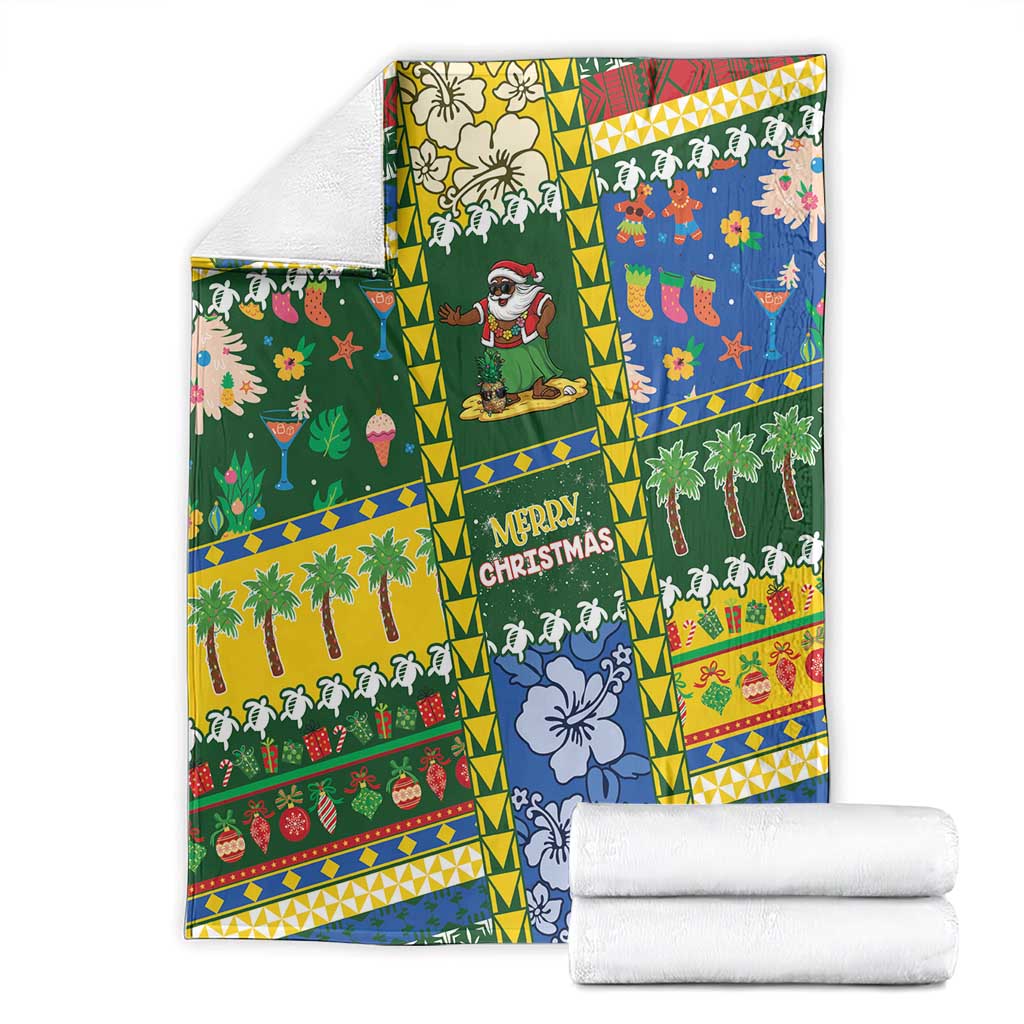 Solomon Islands Christmas Blanket Festive Beach Vibes - Polynesian Pride