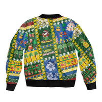 Solomon Islands Christmas Bomber Jacket Festive Beach Vibes LT05 - Polynesian Pride