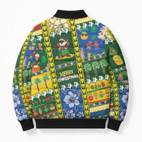 Solomon Islands Christmas Bomber Puffer Jacket Festive Beach Vibes LT05 - Polynesian Pride