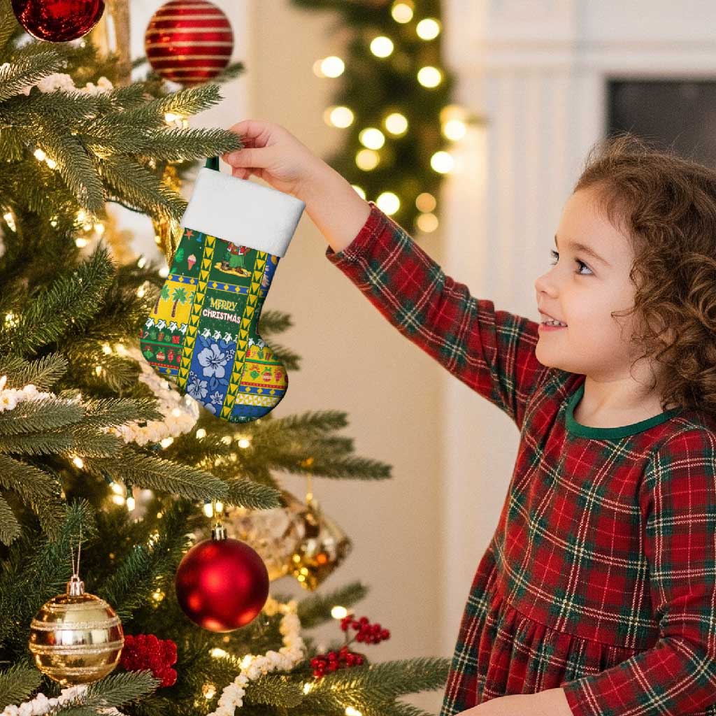 Solomon Islands Christmas Stocking Festive Beach Vibes - Polynesian Pride