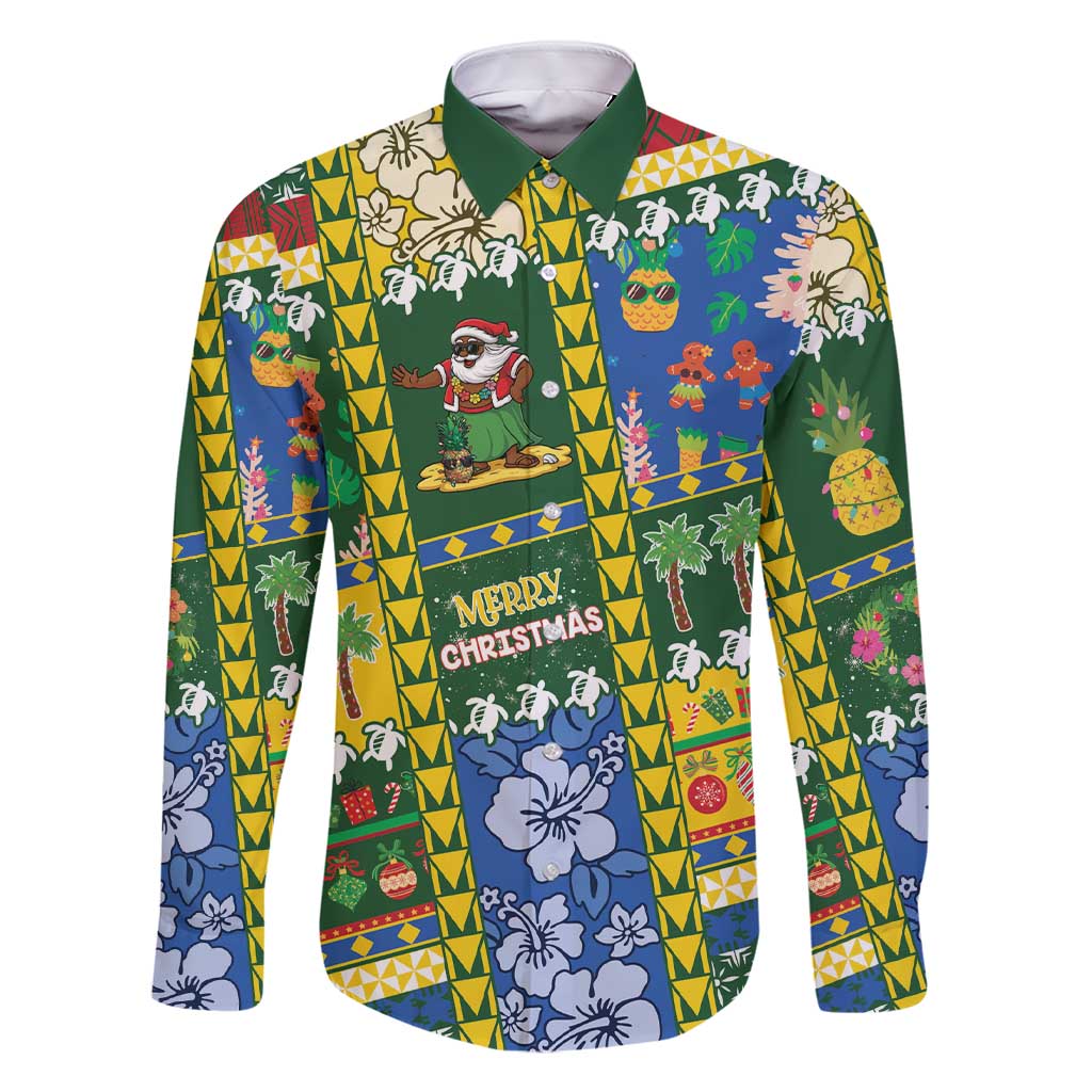 Solomon Islands Christmas Family Matching Short Sleeve Bodycon Dress and Hawaiian Shirt Festive Beach Vibes - Polynesian Pride