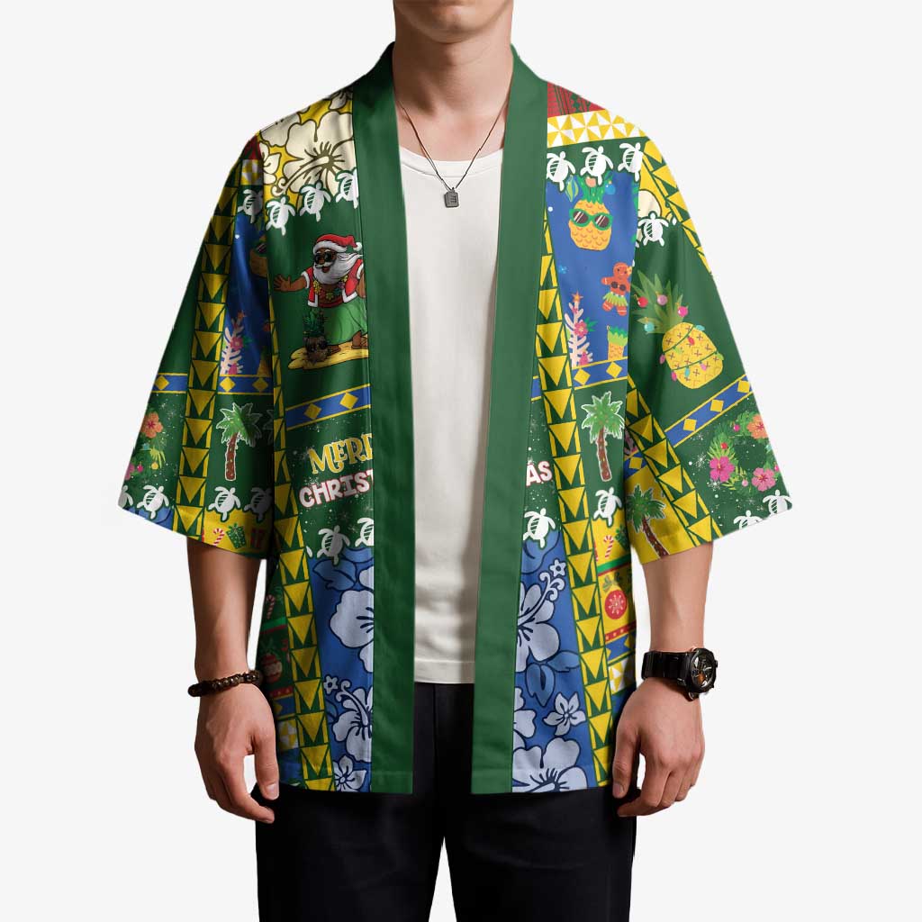 Solomon Islands Christmas Kimono Festive Beach Vibes - Polynesian Pride