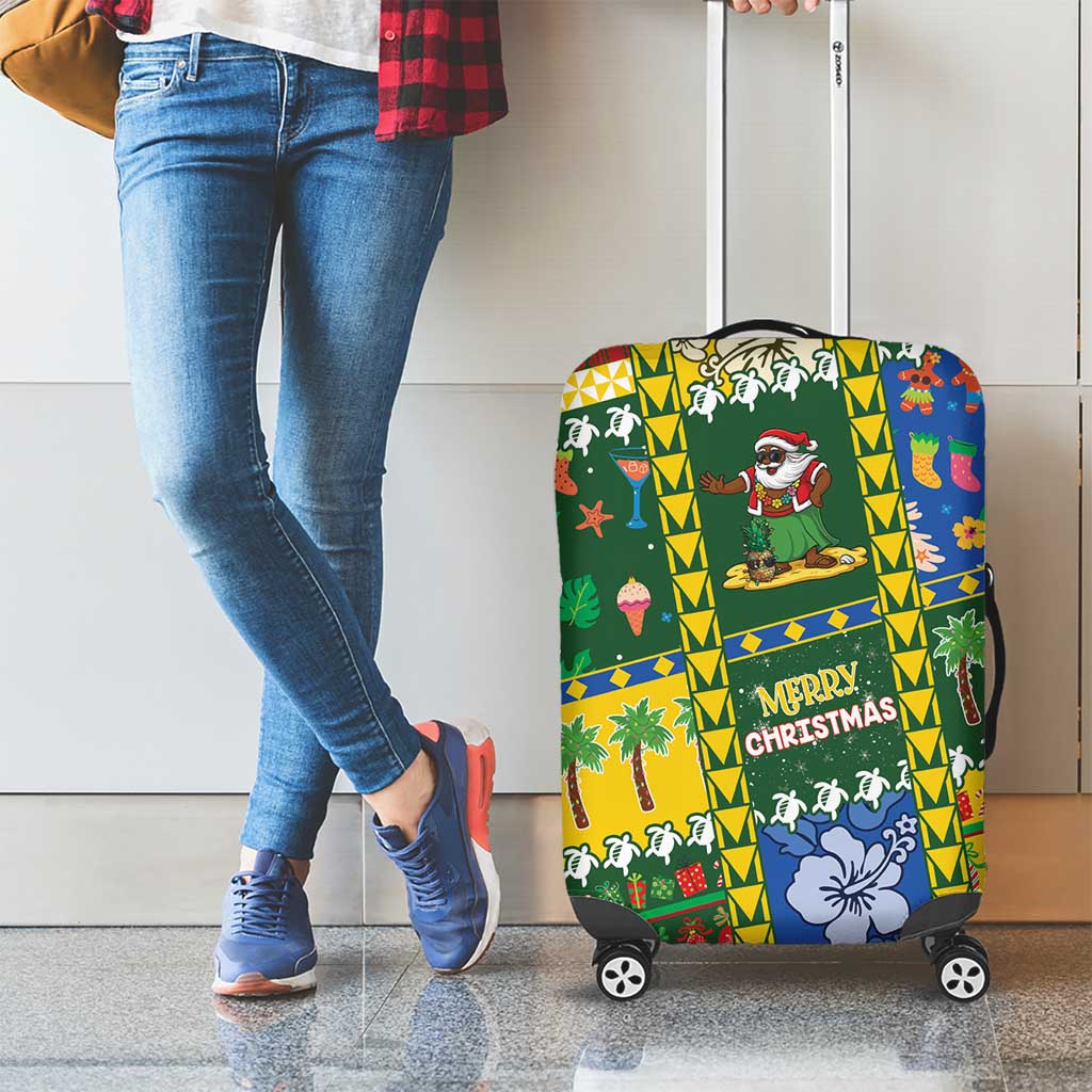 Solomon Islands Christmas Luggage Cover Festive Beach Vibes - Polynesian Pride