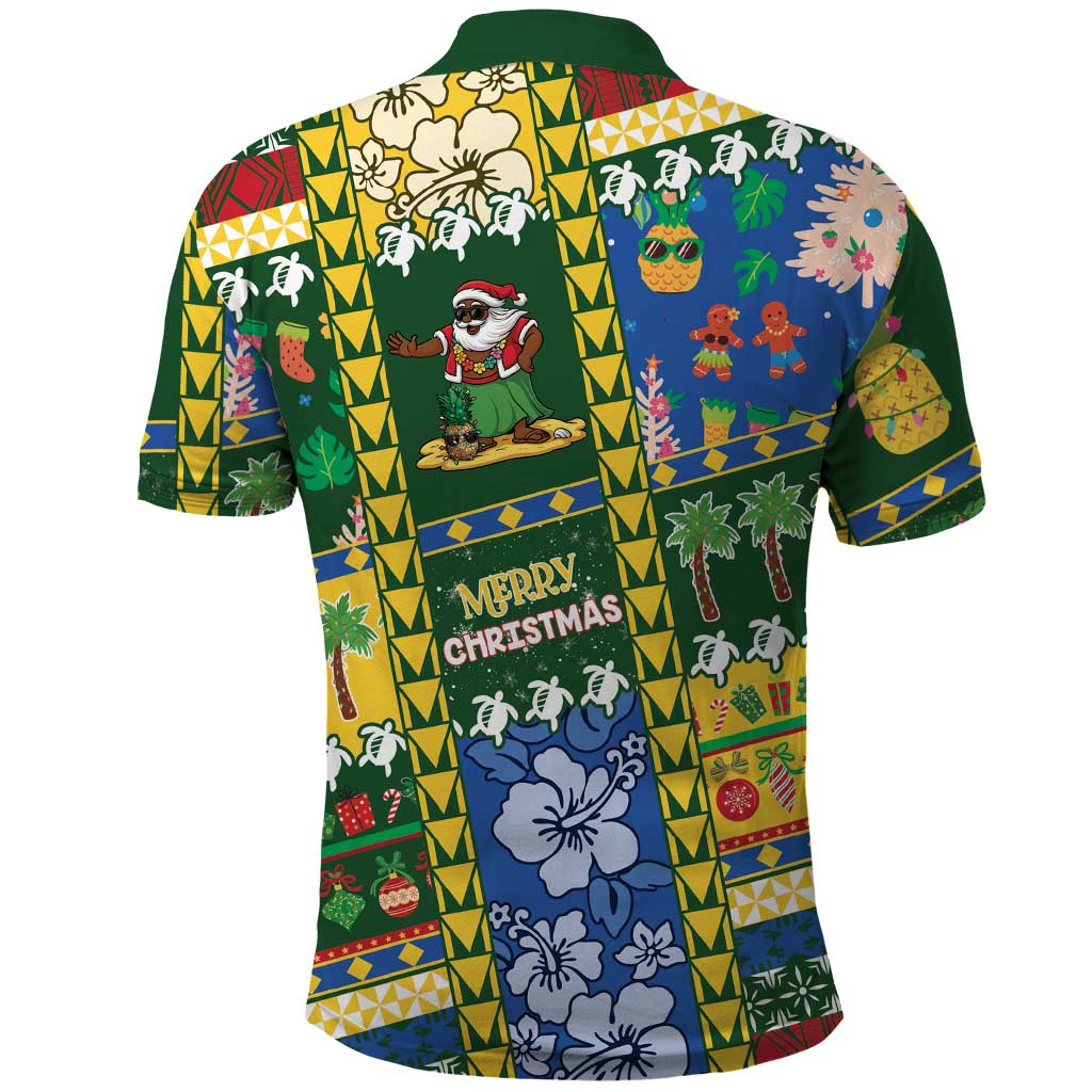 Solomon Islands Christmas Polo Shirt Festive Beach Vibes - Polynesian Pride