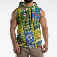 Solomon Islands Christmas Sleeveless Hoodie Festive Beach Vibes - Polynesian Pride