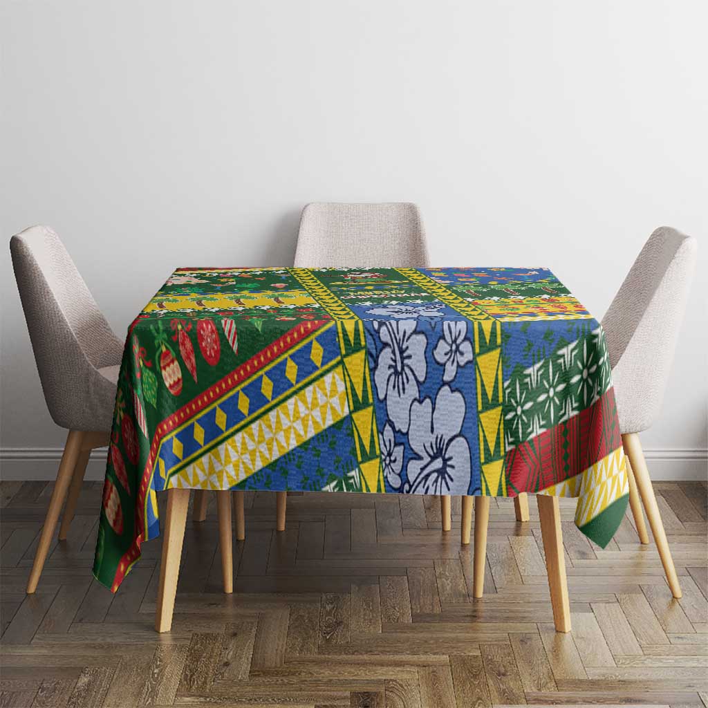 Solomon Islands Christmas Tablecloth Festive Beach Vibes - Polynesian Pride