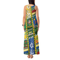 Solomon Islands Christmas Tank Maxi Dress Festive Beach Vibes - Polynesian Pride