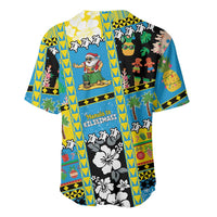 Tuvalu Christmas Baseball Jersey Festive Beach Vibes LT05 - Polynesian Pride