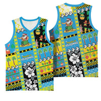 Tuvalu Christmas Basketball Jersey Festive Beach Vibes LT05 - Polynesian Pride