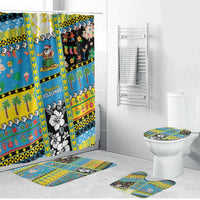 Tuvalu Christmas Bathroom Set Festive Beach Vibes - Polynesian Pride