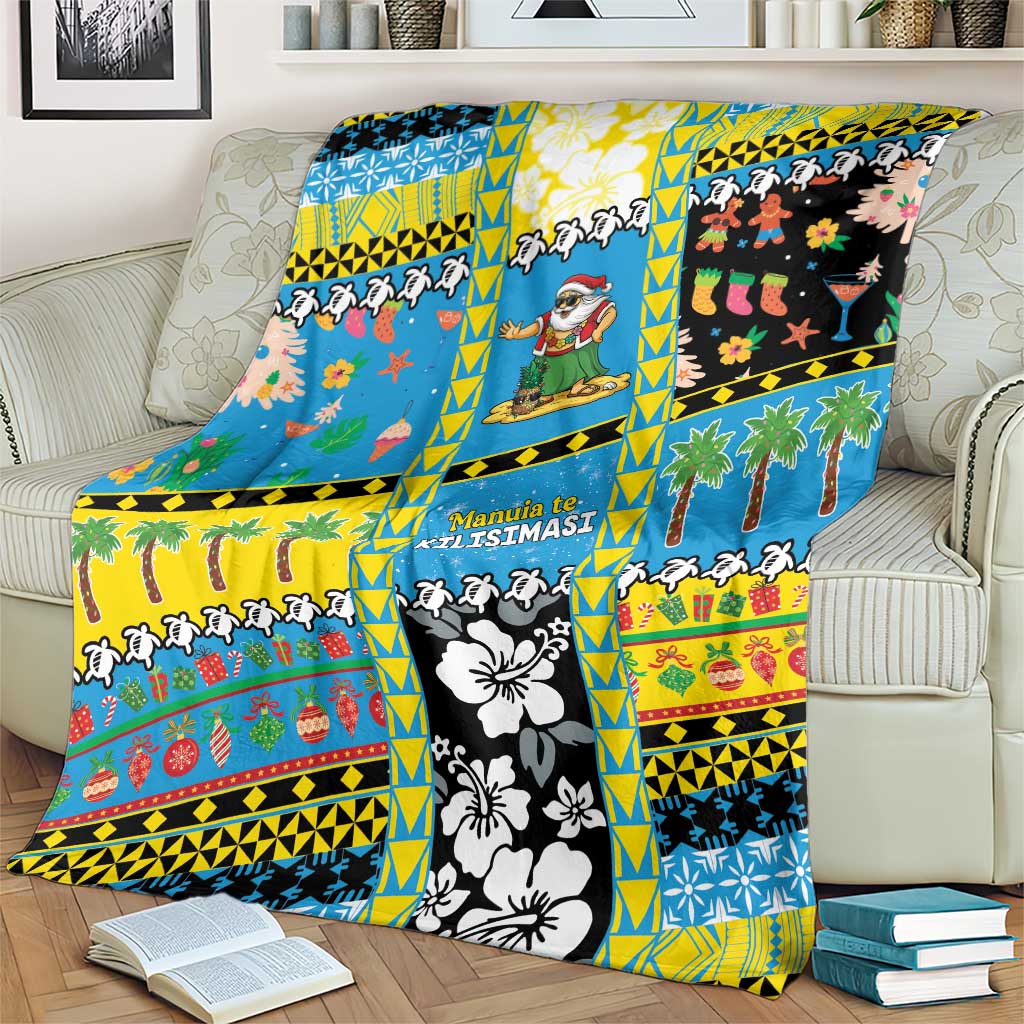 Tuvalu Christmas Blanket Festive Beach Vibes - Polynesian Pride