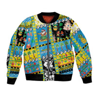Tuvalu Christmas Bomber Jacket Festive Beach Vibes LT05 Unisex Blue - Polynesian Pride