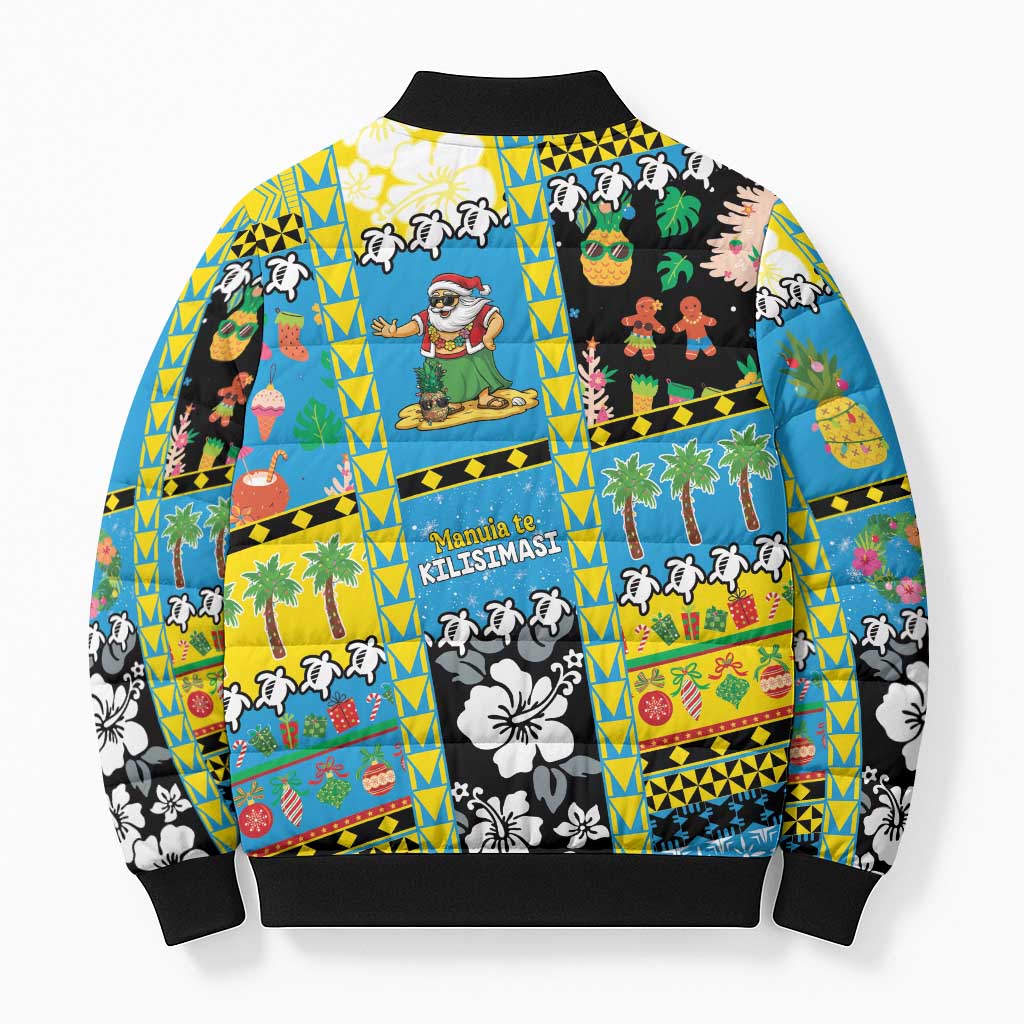 Tuvalu Christmas Bomber Puffer Jacket Festive Beach Vibes LT05 - Polynesian Pride