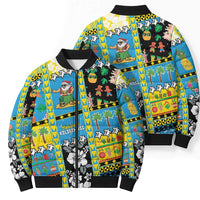 Tuvalu Christmas Bomber Puffer Jacket Festive Beach Vibes LT05 - Polynesian Pride