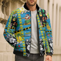 Tuvalu Christmas Bomber Puffer Jacket Festive Beach Vibes LT05 - Polynesian Pride