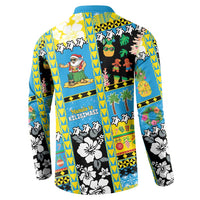 Tuvalu Christmas Button Sweatshirt Festive Beach Vibes LT05 - Polynesian Pride