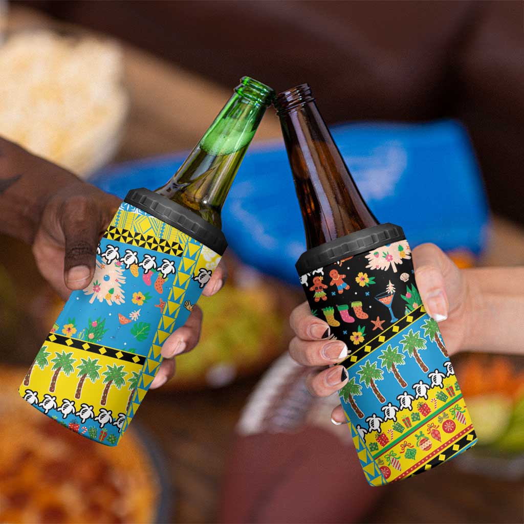 Tuvalu Christmas 4 in 1 Can Cooler Tumbler Festive Beach Vibes - Polynesian Pride