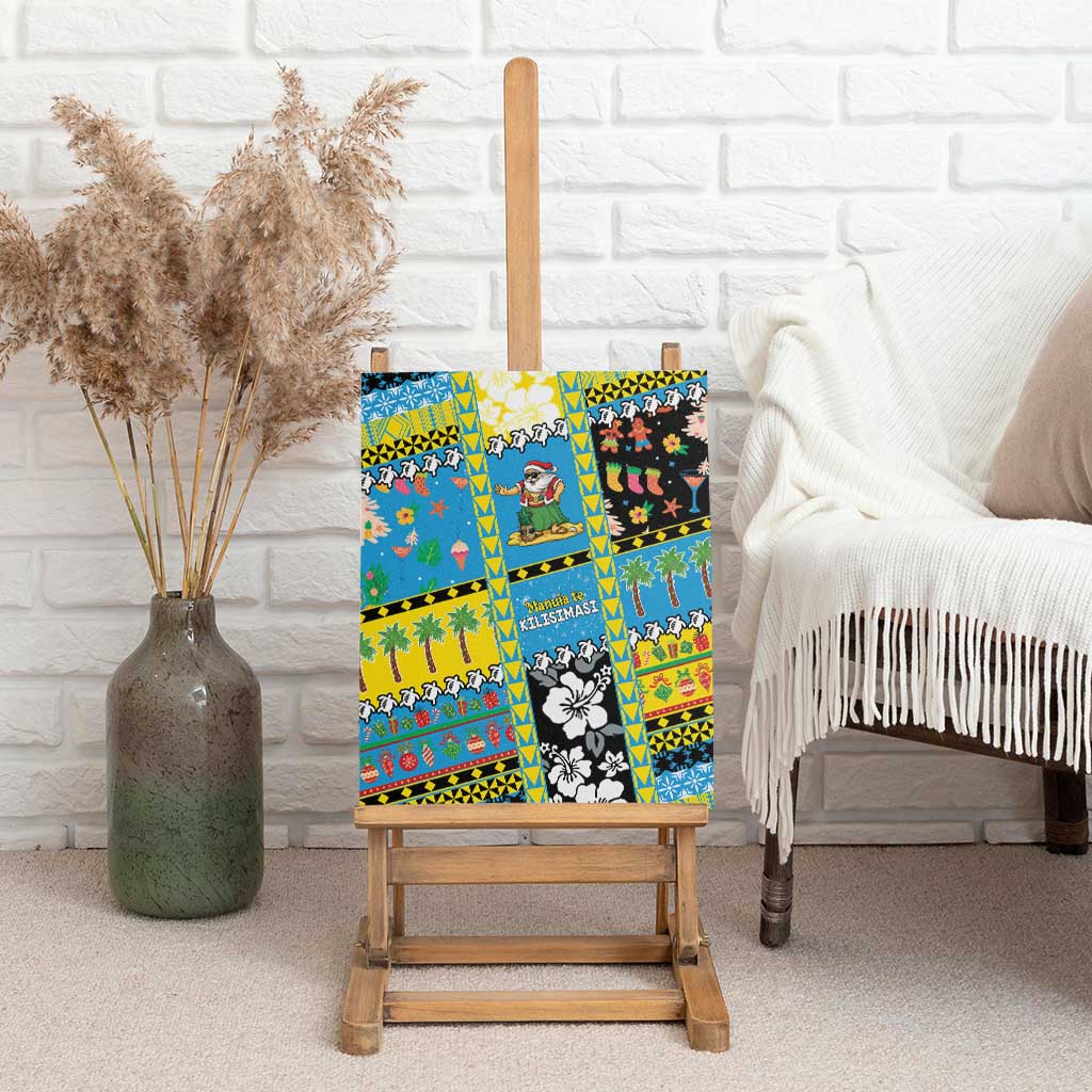 Tuvalu Christmas Canvas Wall Art Festive Beach Vibes - Polynesian Pride